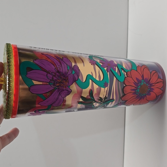 {Starbucks} NWT Rex Hamilton Limited Edition 2024 Texas Wildflowers Venti 24 oz - Picture 5 of 8